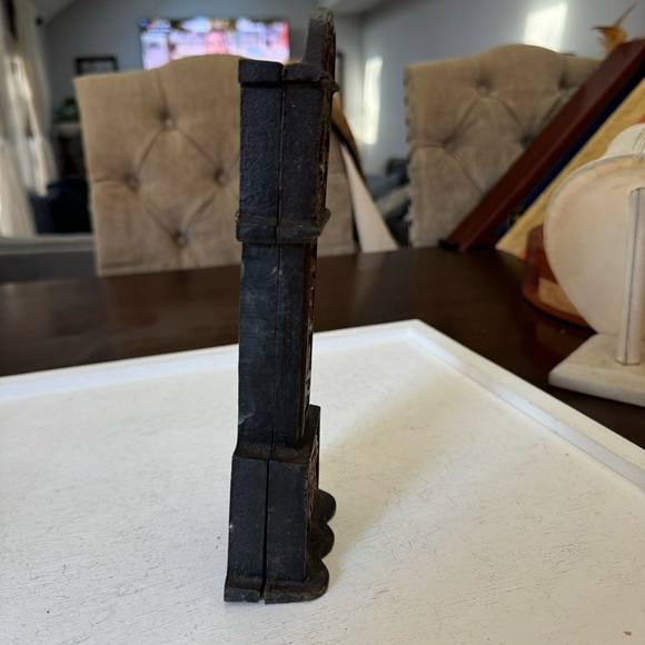 Antique Vintage Cast Iron Grandfather Clock Bank Collectible - Picture 7 of 11